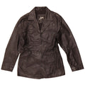 GIPSY BY MAURITIUS Womens Leather Jacket UK 14 Large Black Leather