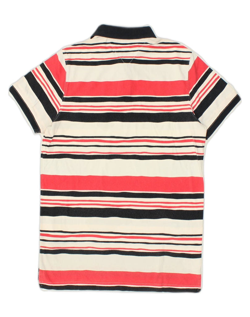 TOMMY HILFIGER Mens Slim Fit Polo Shirt Small Multicoloured Striped Cotton | Vintage Tommy Hilfiger | Thrift | Second-Hand Tommy Hilfiger | Used Clothing | Messina Hembry 