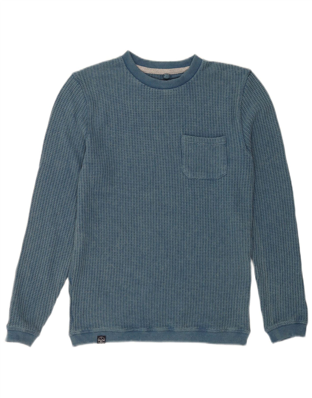 Weird Fish Mens Sweatshirt Jumper Small Blue Cotton