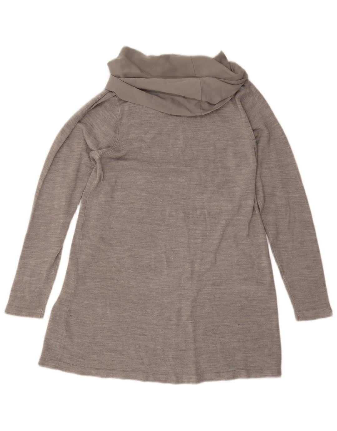 Marks & Spencer Womens Top Long Sleeve UK 14 Medium Grey Flecked Acrylic