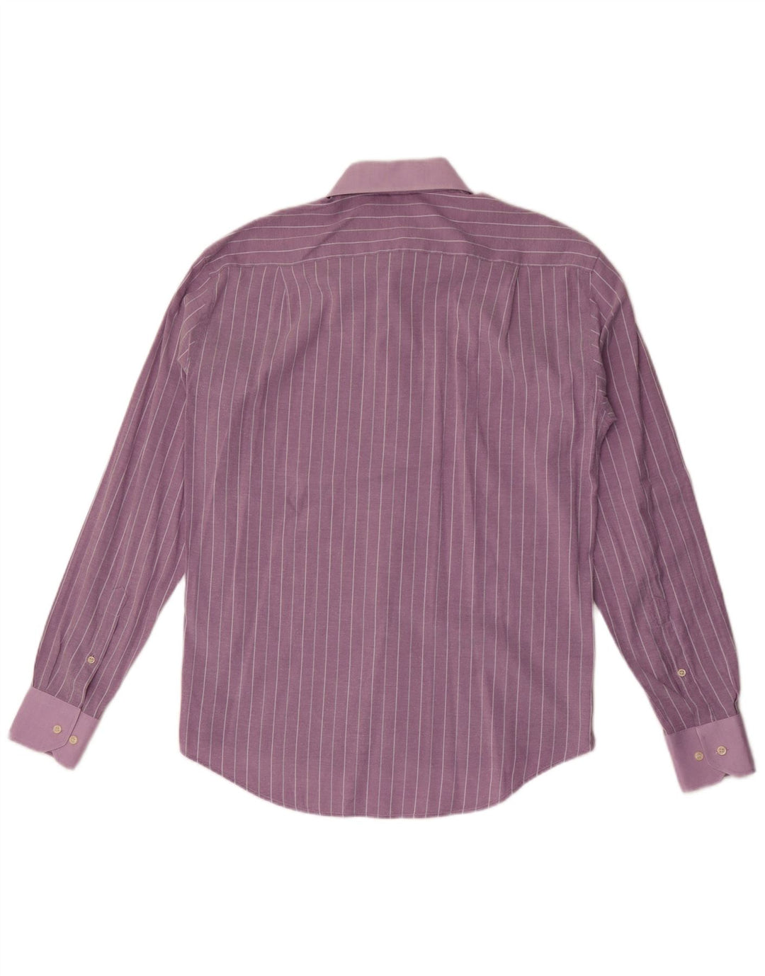 A.Basile Mens Shirt Size 40 15 3/4 Medium Purple Pinstripe Cotton