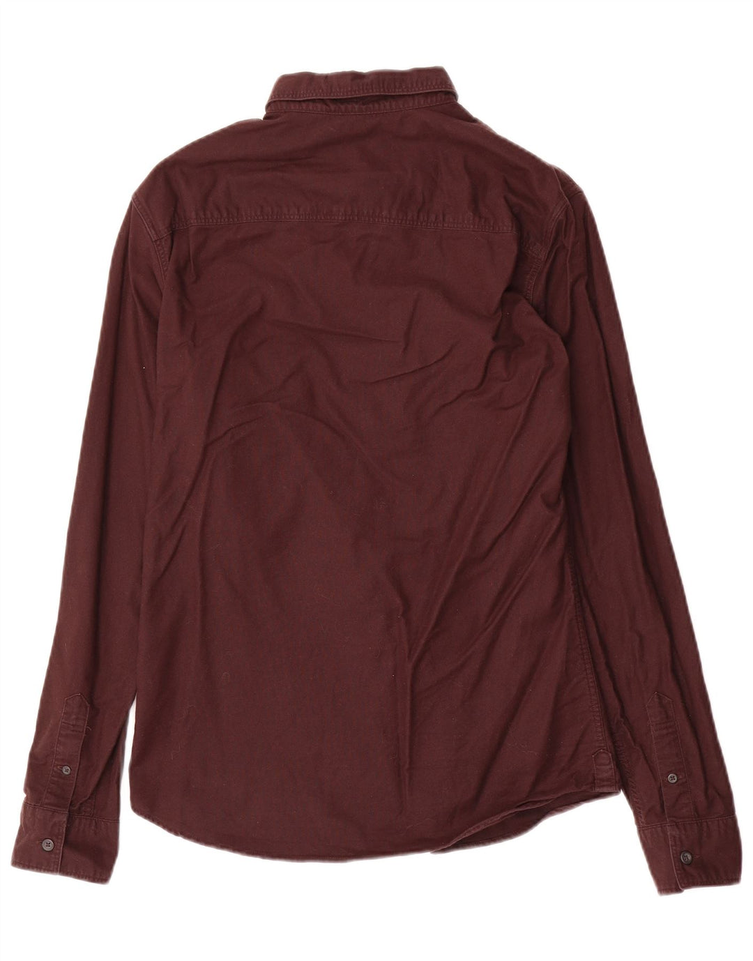 All Saints Mens Shirt XS Maroon Cotton