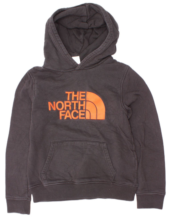 The North Face Boys Graphic Hoodie Jumper 9-10 Years Medium Black Cotton
