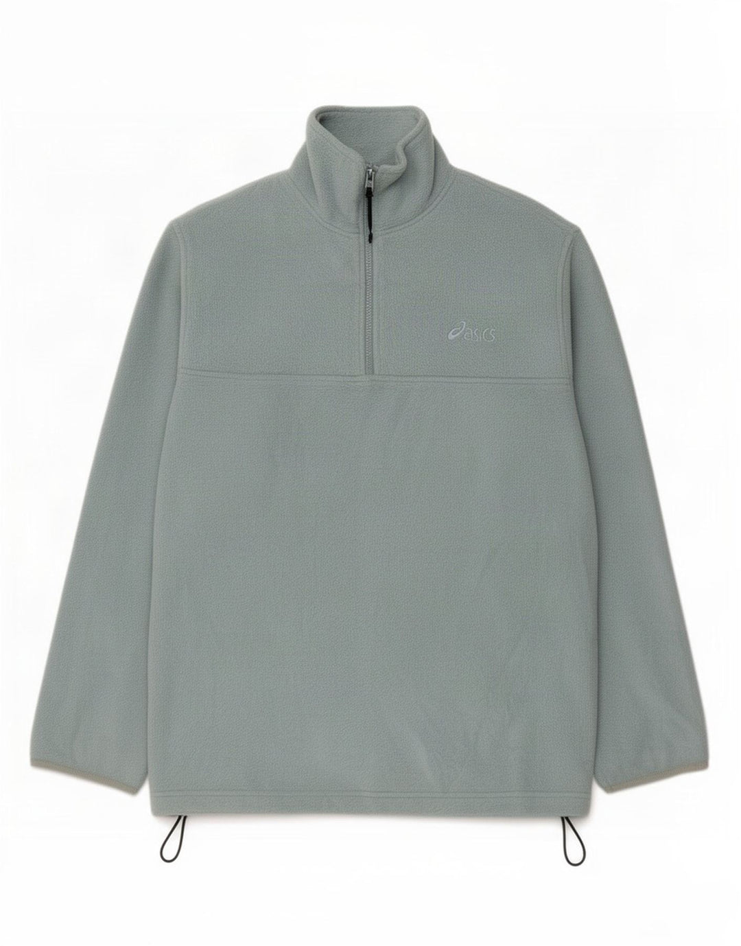 Asics Mens Zip Neck Fleece Jumper Medium Blue Polyester