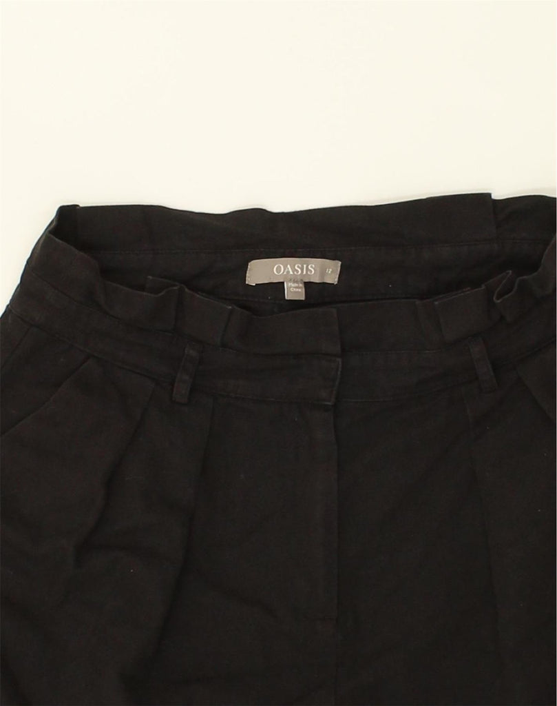 OASIS Womens Chino Shorts UK 12 Medium W30 Black Cotton | Vintage Oasis | Thrift | Second-Hand Oasis | Used Clothing | Messina Hembry 