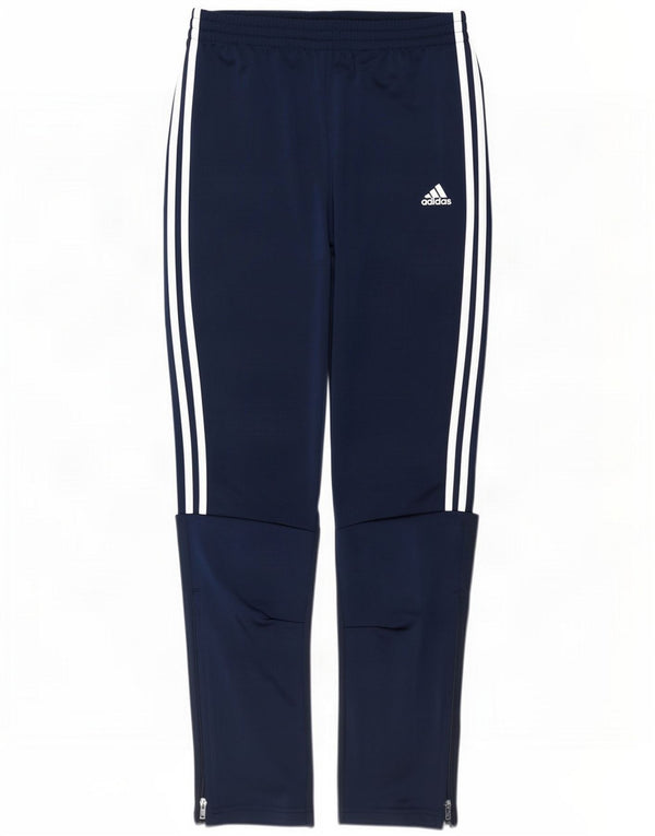 Adidas Boys Tracksuit Trousers 15-16 Years Navy Blue Polyester
