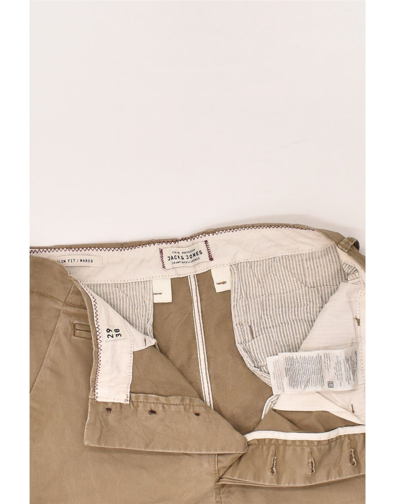 JACK & JONES Mens Marco Slim Fit Chino Trousers W30 L29 Brown Cotton | Vintage Jack & Jones | Thrift | Second-Hand Jack & Jones | Used Clothing | Messina Hembry 