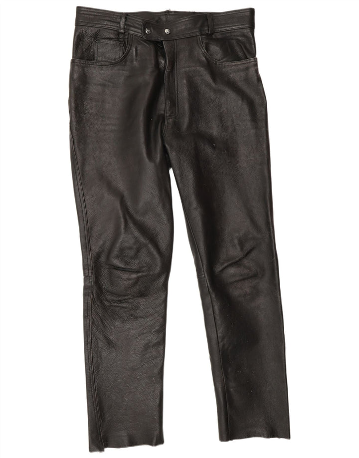 Heros By Held Mens Leather Trousers W32 L30 Black Leather