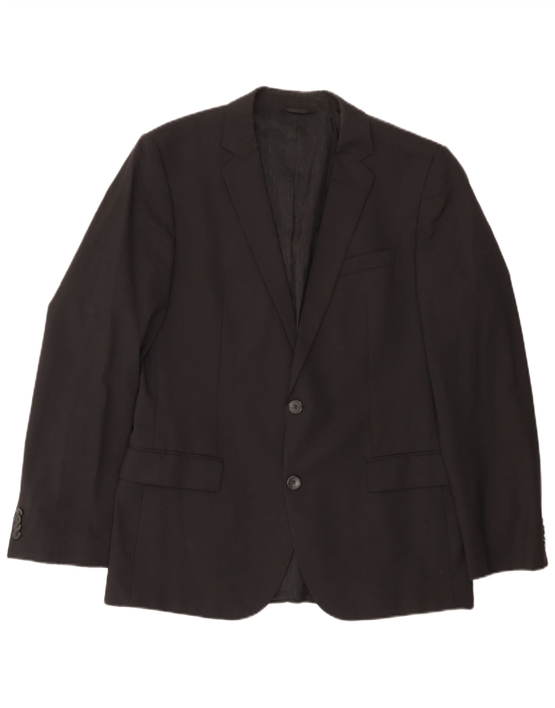 Hugo Boss Mens 2 Button Blazer Jacket EU 50 Large Black Wool