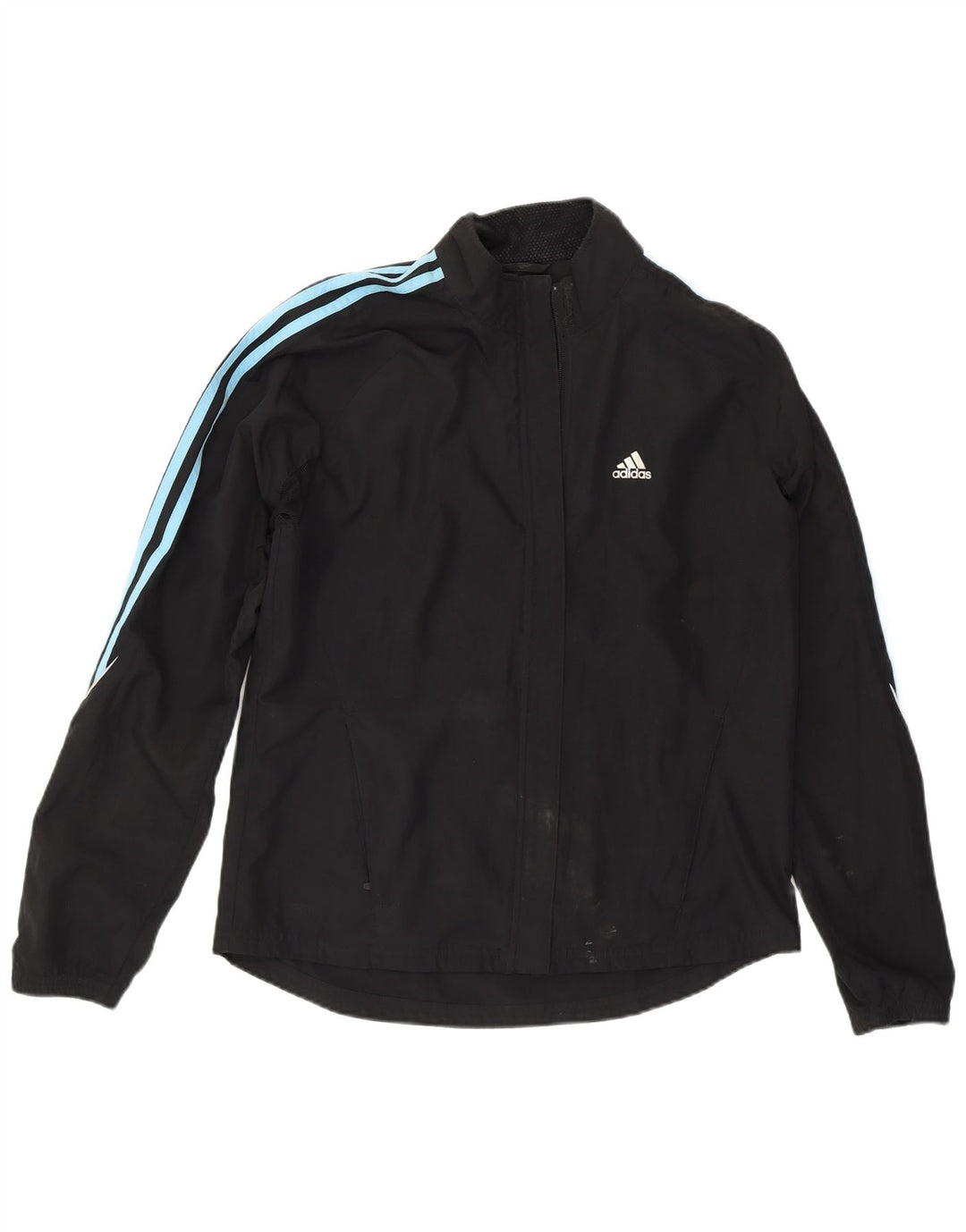 ADIDAS Womens Tracksuit Top Jacket UK 14 Large  Black