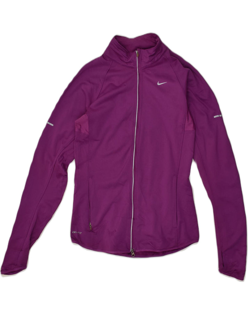 NIKE Womens Dri Fit Tracksuit Top Jacket UK 8 Small Purple Polyester | Vintage Nike | Thrift | Second-Hand Nike | Used Clothing | Messina Hembry 