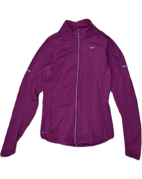 NIKE Womens Short Sleeve Tracksuit Top Jacket UK 8-10 Small Purple, Vintage & Second-Hand Clothing Online