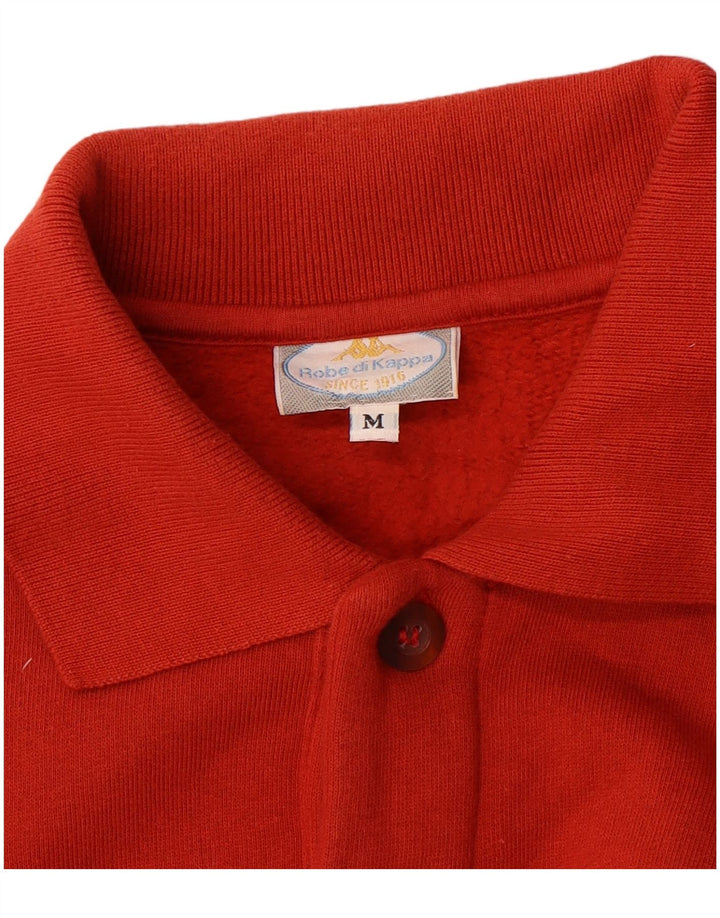Kappa Mens Polo Neck Sweatshirt Jumper Medium Red
