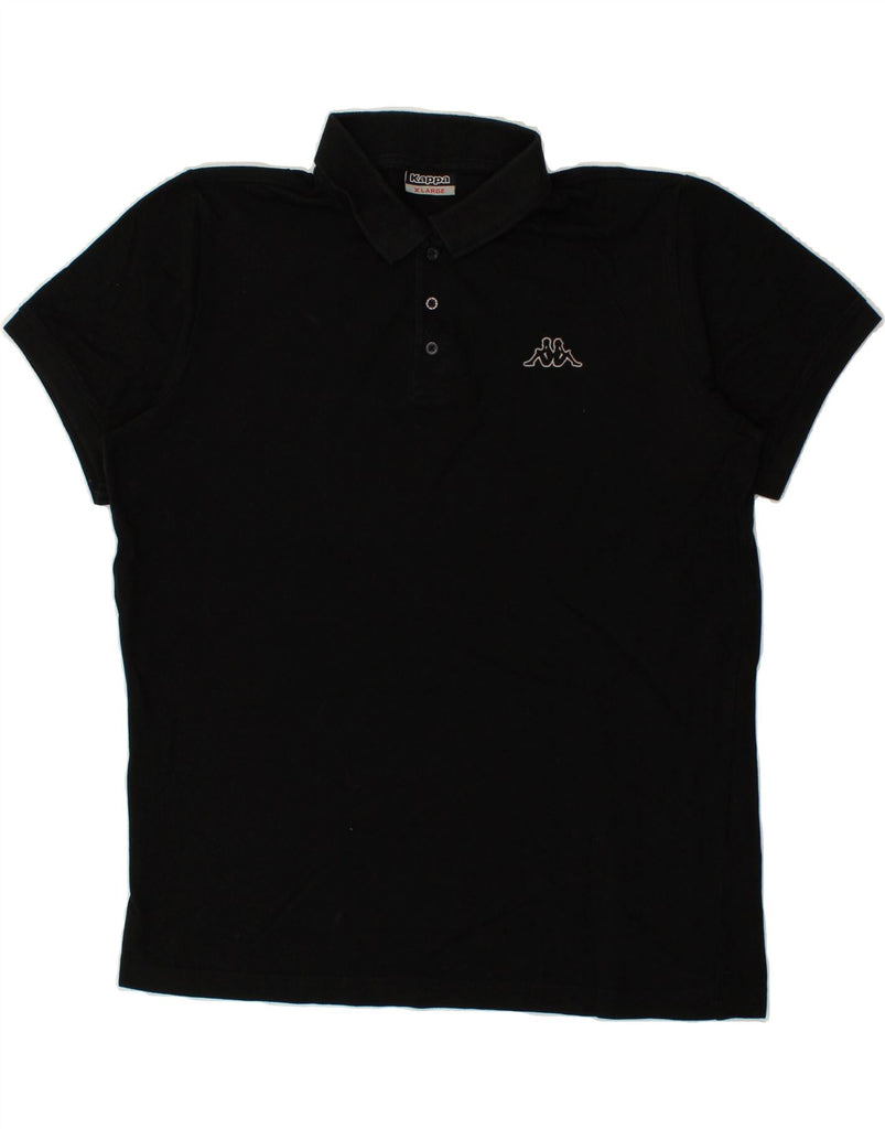 KAPPA Mens Polo Shirt XL Black Cotton | Vintage Kappa | Thrift | Second-Hand Kappa | Used Clothing | Messina Hembry 