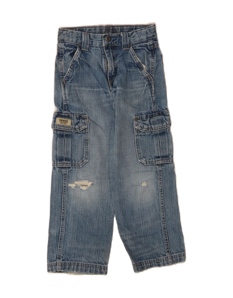 WRANGLER Boys Distressed Cargo Straight Jeans 6-7 Years W22 L20 Blue Vintage Wrangler and Second-Hand Wrangler from Messina Hembry 