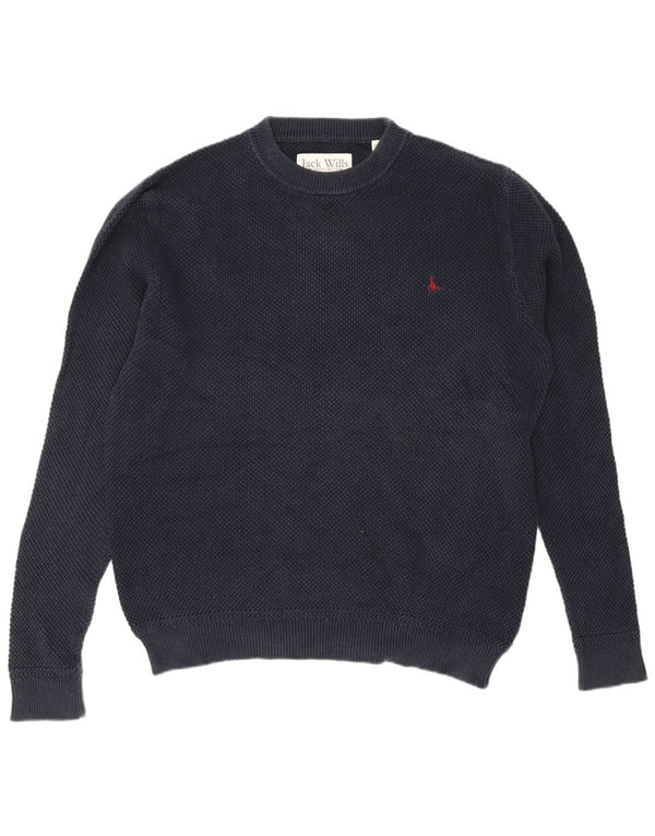Jack Wills Mens Crew Neck Jumper Sweater XL Navy Blue Cotton