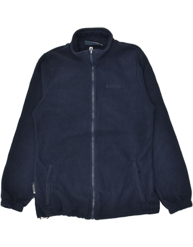 MOUNTAIN WAREHOUSE Womens Fleece Jacket UK 12 Medium Navy Blue Polyester | Vintage Mountain Warehouse | Thrift | Second-Hand Mountain Warehouse | Used Clothing | Messina Hembry 
