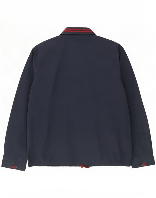 Penguin Mens Windbreaker Jacket UK 44 2XL Navy Blue Cotton