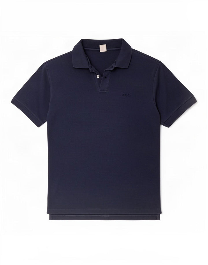Fila Mens Polo Shirt IT 50 Medium Navy Blue Cotton