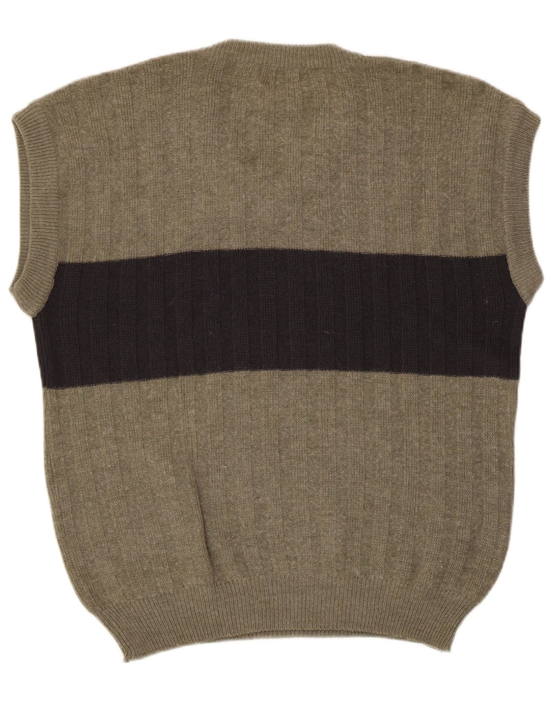 KIRKLAND Mens Vest Tank Top IT 52 Large Khaki Colourblock