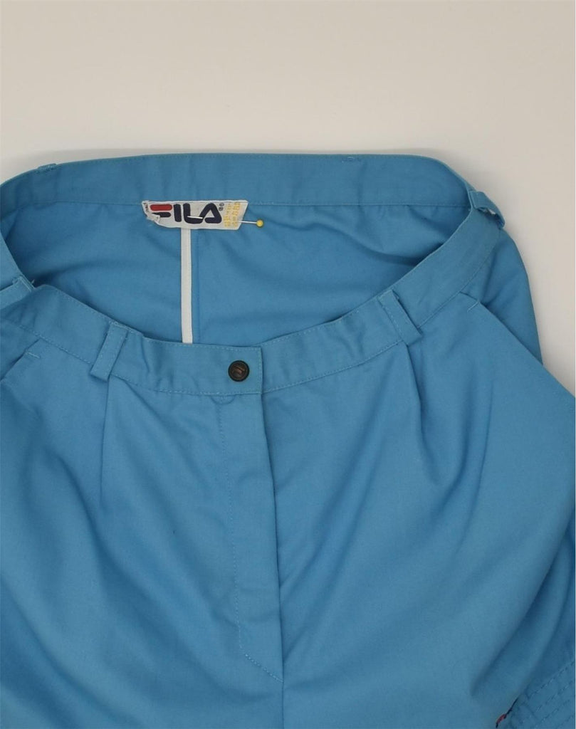 FILA Womens Casual Shorts UK 10 Small W26 Blue Polyester | Vintage Fila | Thrift | Second-Hand Fila | Used Clothing | Messina Hembry 