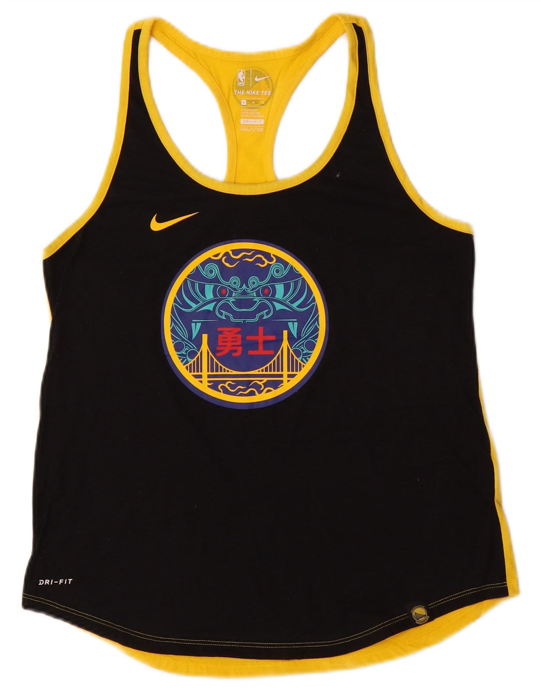 NIKE Womens Golden State Warriors Graphic Vest Top UK 12 Medium Black