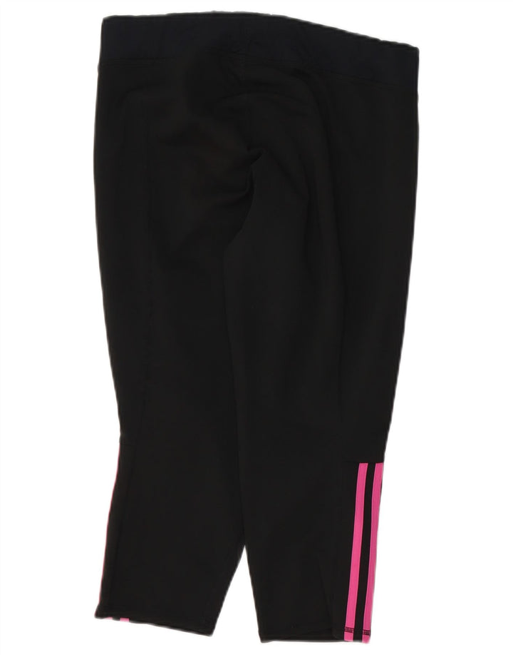 ADIDAS Womens Capri Leggings UK 16/18 Large  Black