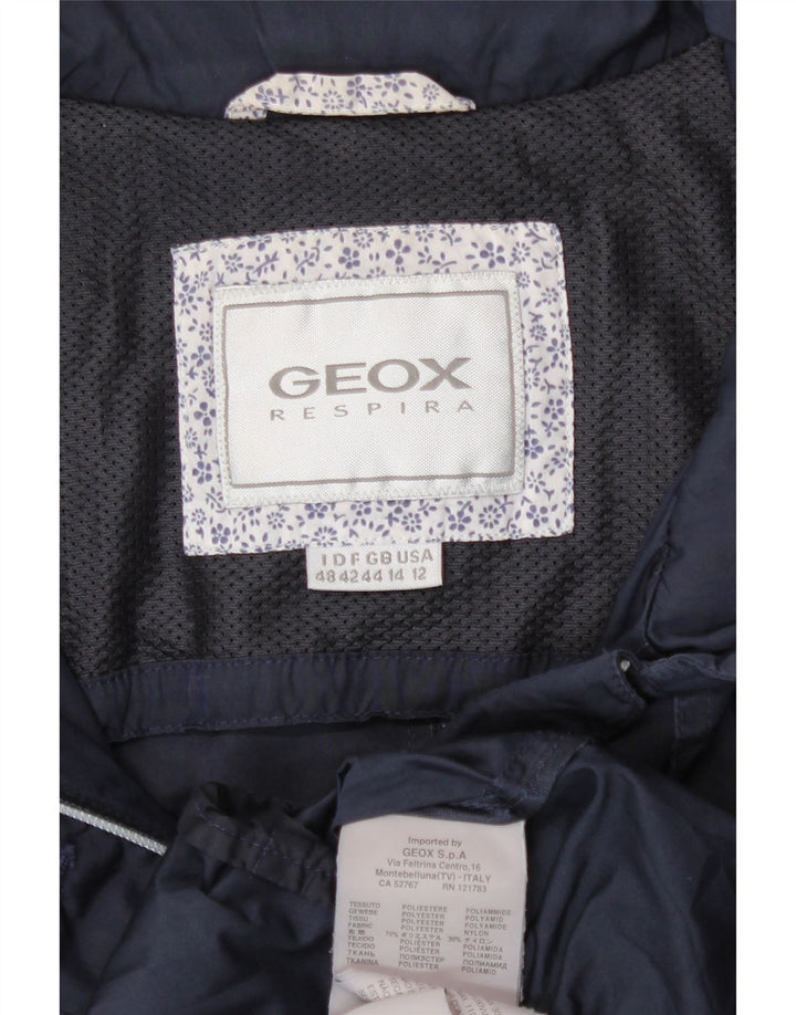 Geox Respira Womens Utility Jacket UK 14 Large Navy Blue Polyester