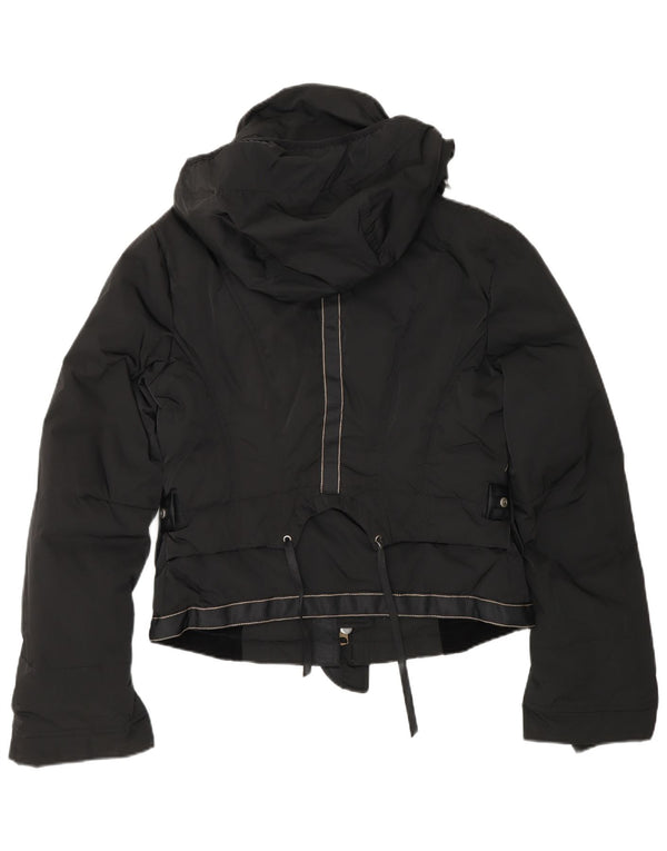 Marithe Francois Girbaud Womens Hooded Padded Jacket IT 42 Medium Black