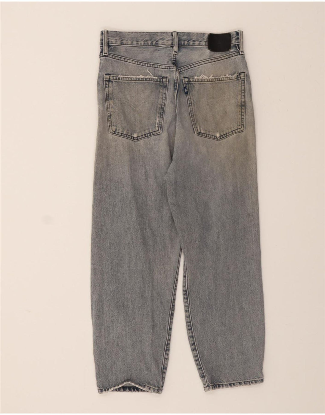 LEVI'S Mens Distressed Cropped Tapered Jeans W27 L24 Blue Cotton Vintage Levi's and Second-Hand Levi's from Messina Hembry 