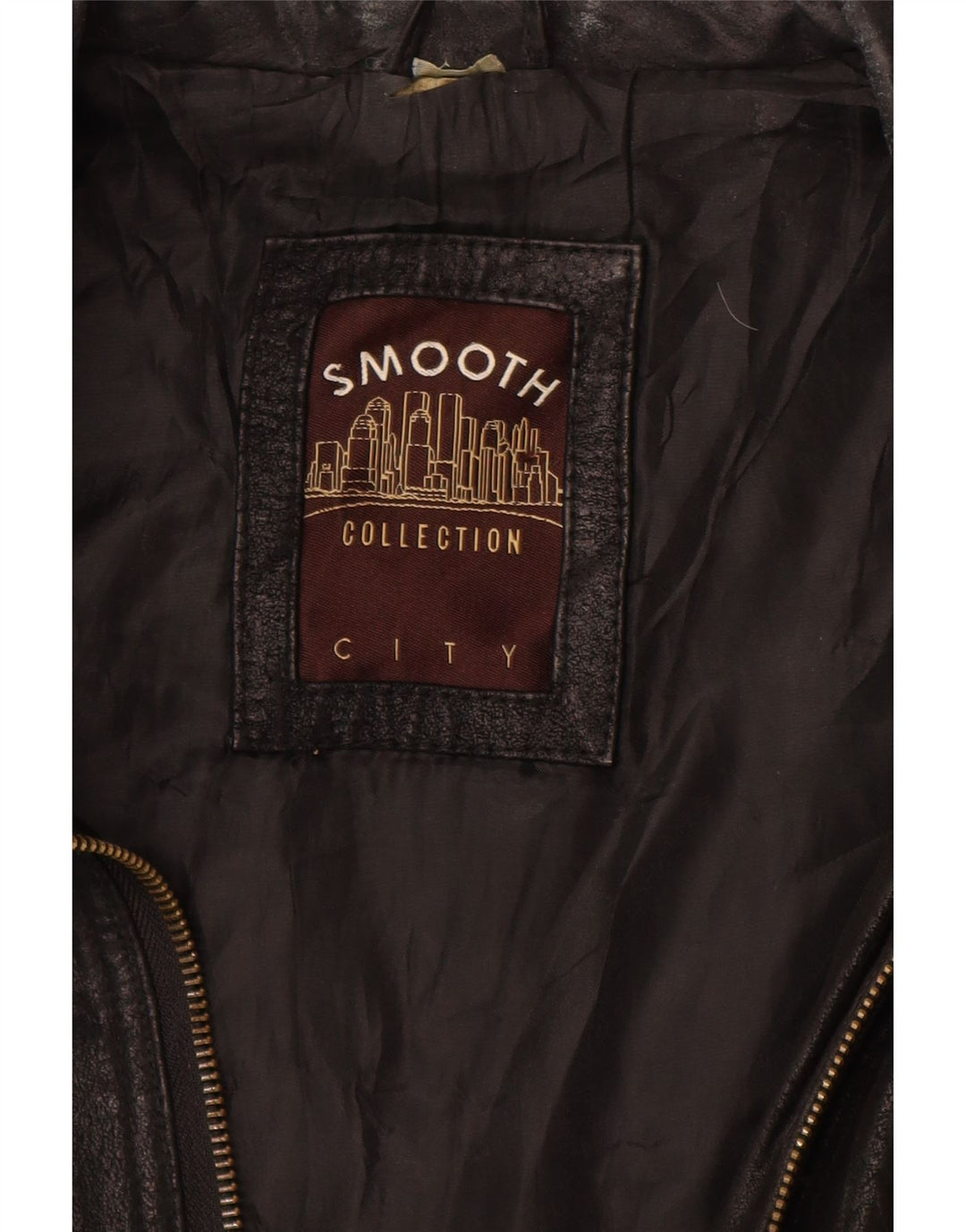 VINTAGE Mens Leather Jacket UK 40 Large Black Colourblock Leather