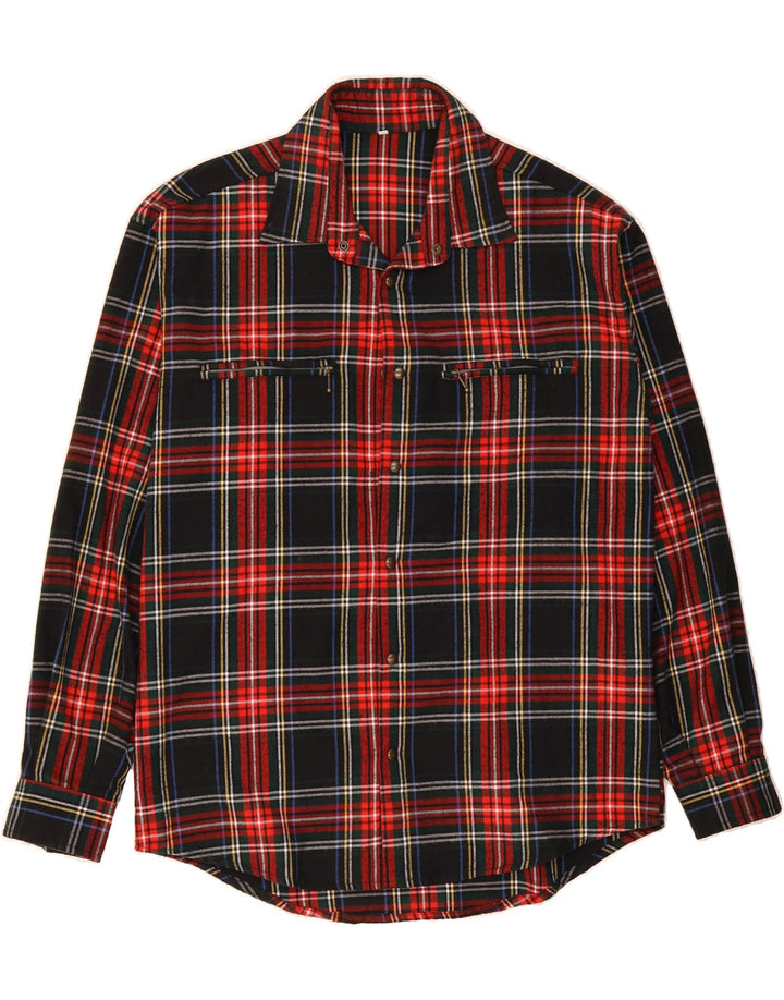 VINTAGE Mens Flannel Shirt XL Red Check Vintage Vintage and Second-Hand Vintage from Messina Hembry 