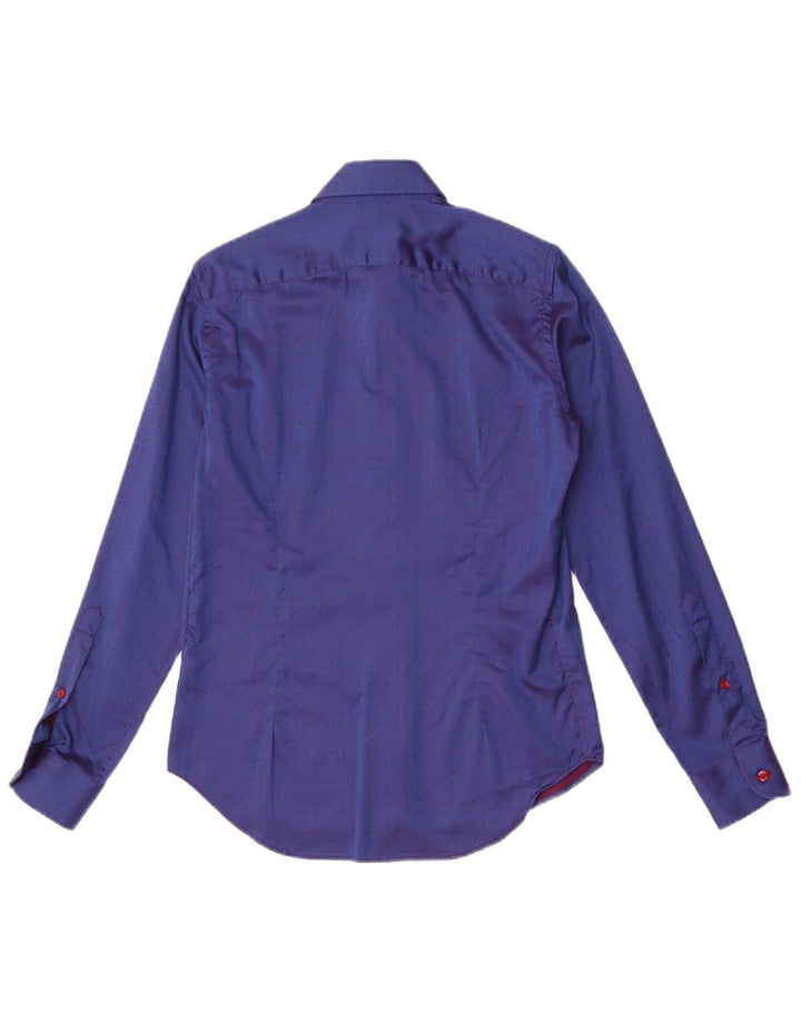 Naracamicie Mens Shirt XS Blue Spotted Cotton