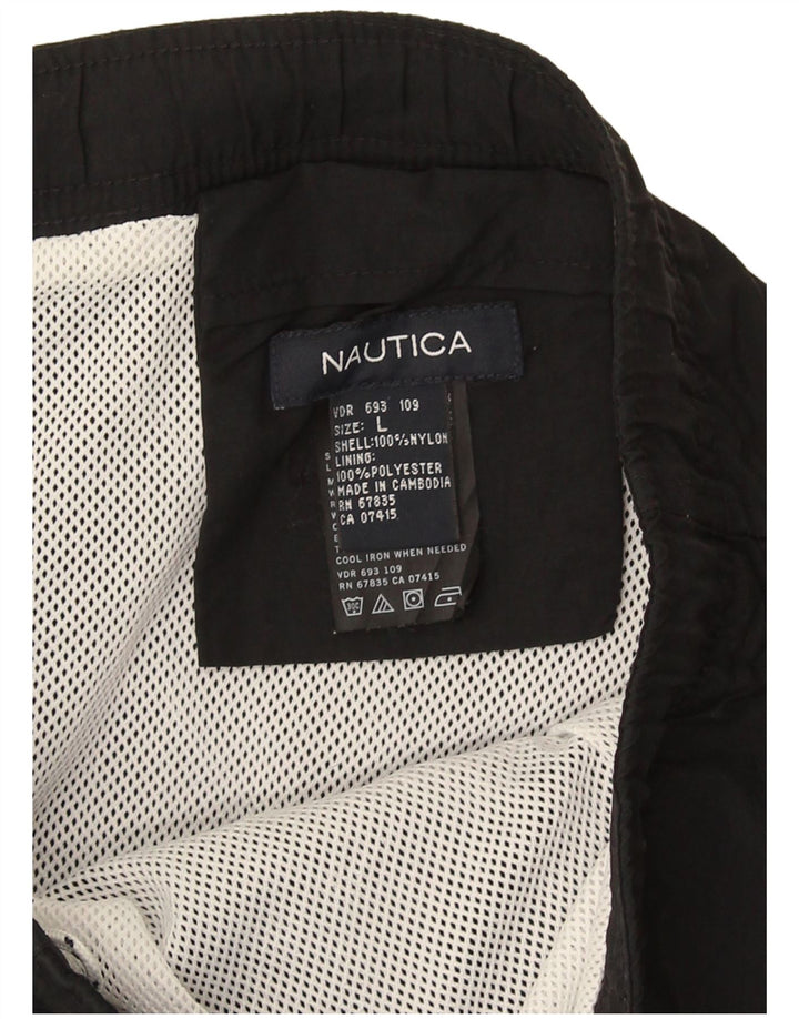 Nautica Mens Swimming Shorts Large Black Nylon