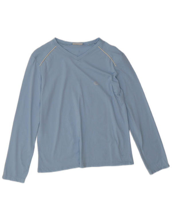 Sergio Tacchini Womens Top Long Sleeve IT 48 XL Blue Polyamide