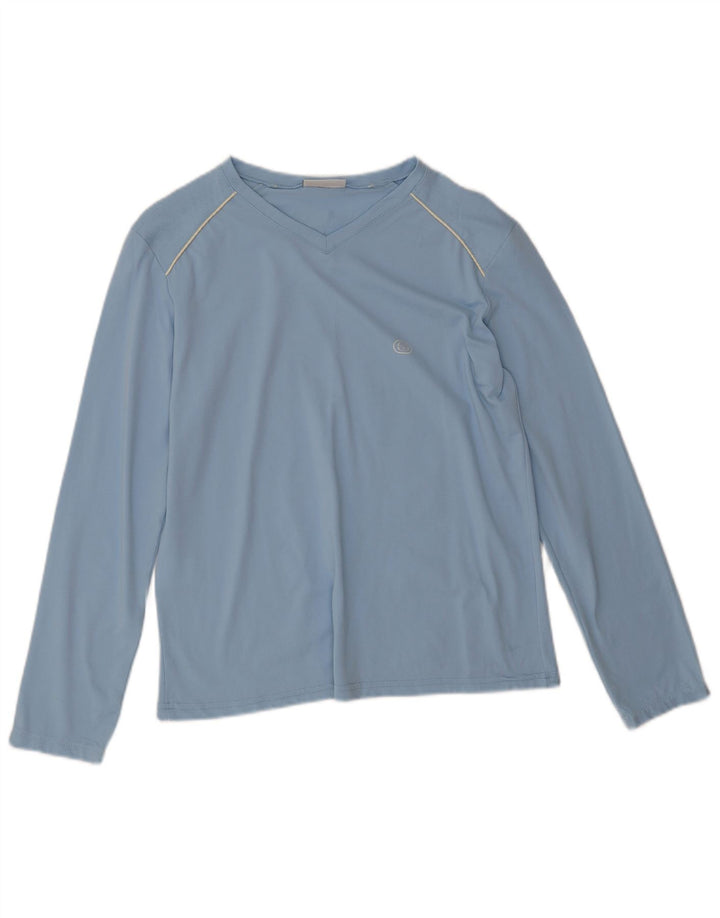 Sergio Tacchini Womens Top Long Sleeve IT 48 XL Blue Polyamide