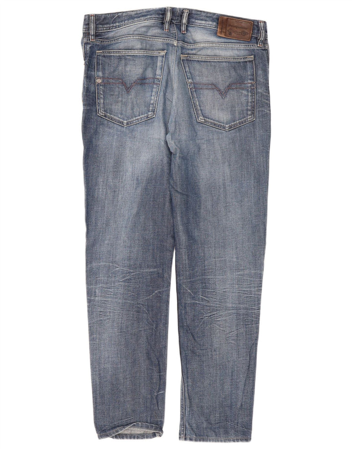 Diesel Mens Straight Jeans W36 L31 Blue Cotton