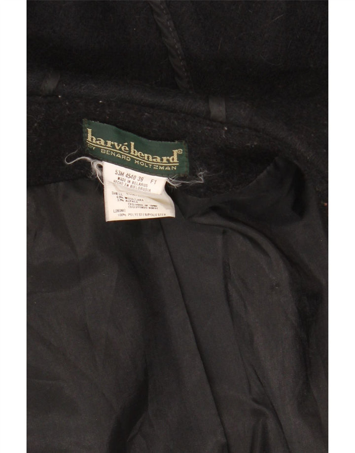 Harve Benard Womens Oversized Hooded Duffle Coat UK 16 Large Black Wool