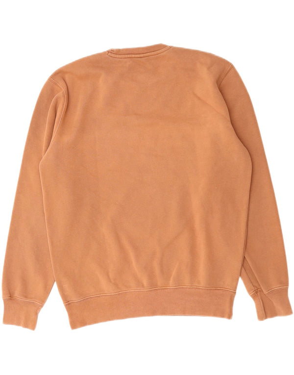 CHAMPION Mens Loose Fit Sweatshirt Jumper Small Brown Cotton