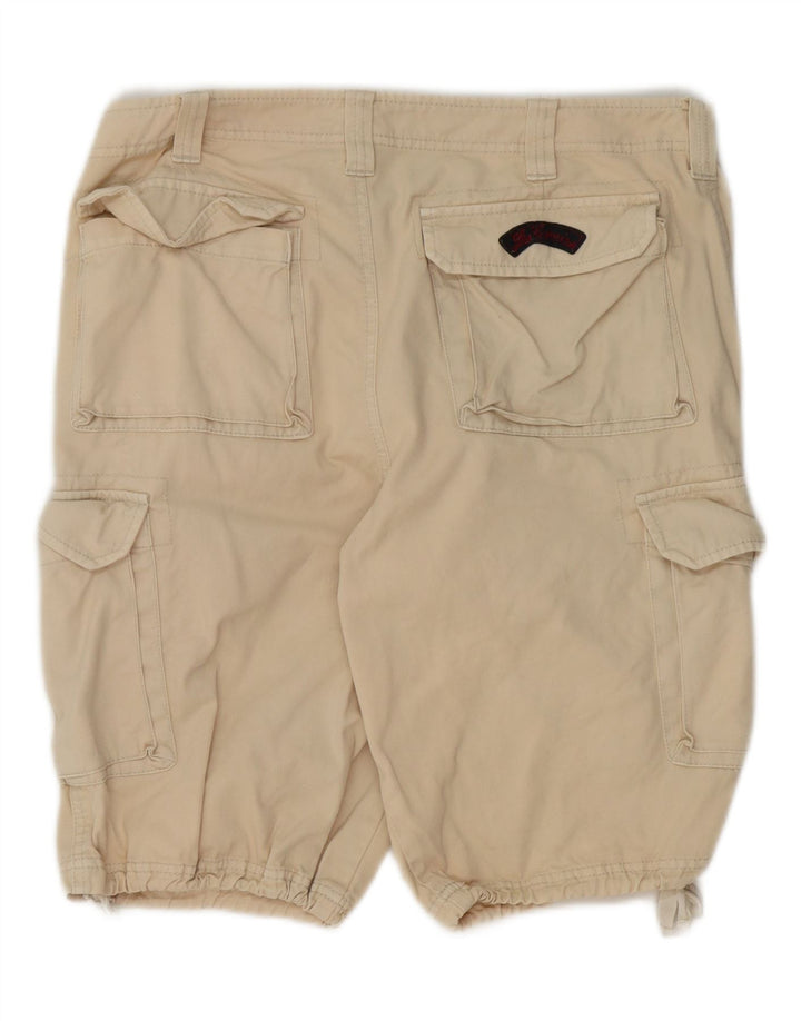 LES COPAINS Mens Cargo Shorts IT 48 Medium W32 Beige Cotton