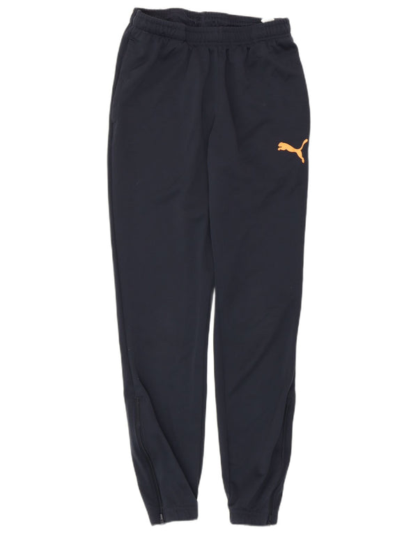 PUMA Mens Tracksuit Trousers Joggers Small Navy Blue Polyester