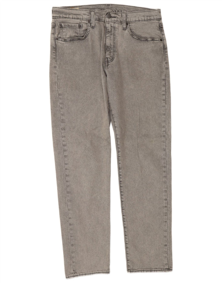 Levi's Mens 502 Tapered Jeans W33 L32 Grey Cotton