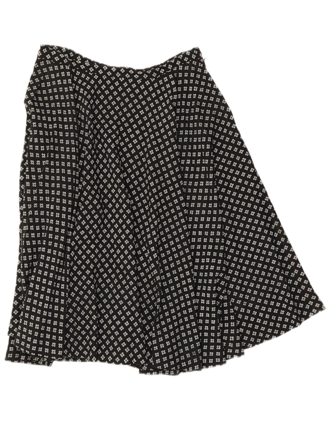 Vintage Womens A-Line Skirt W28 Medium Black Geometric