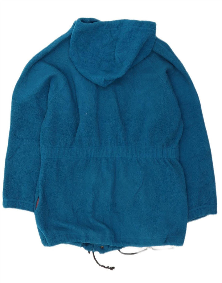 CAMPAGNOLO Womens Oversized Fleece Jacket IT 40 Small Blue Geometric