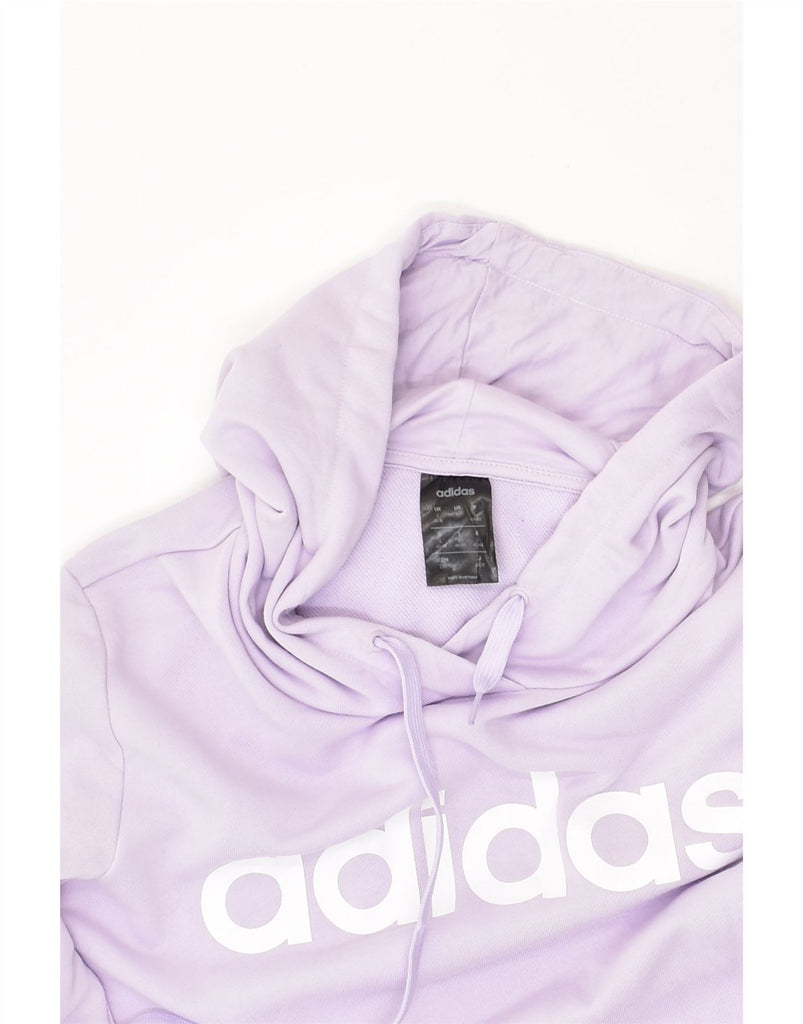 ADIDAS Girls Graphic Hoodie Jumper 15-16 Years Large Purple Cotton | Vintage Adidas | Thrift | Second-Hand Adidas | Used Clothing | Messina Hembry 