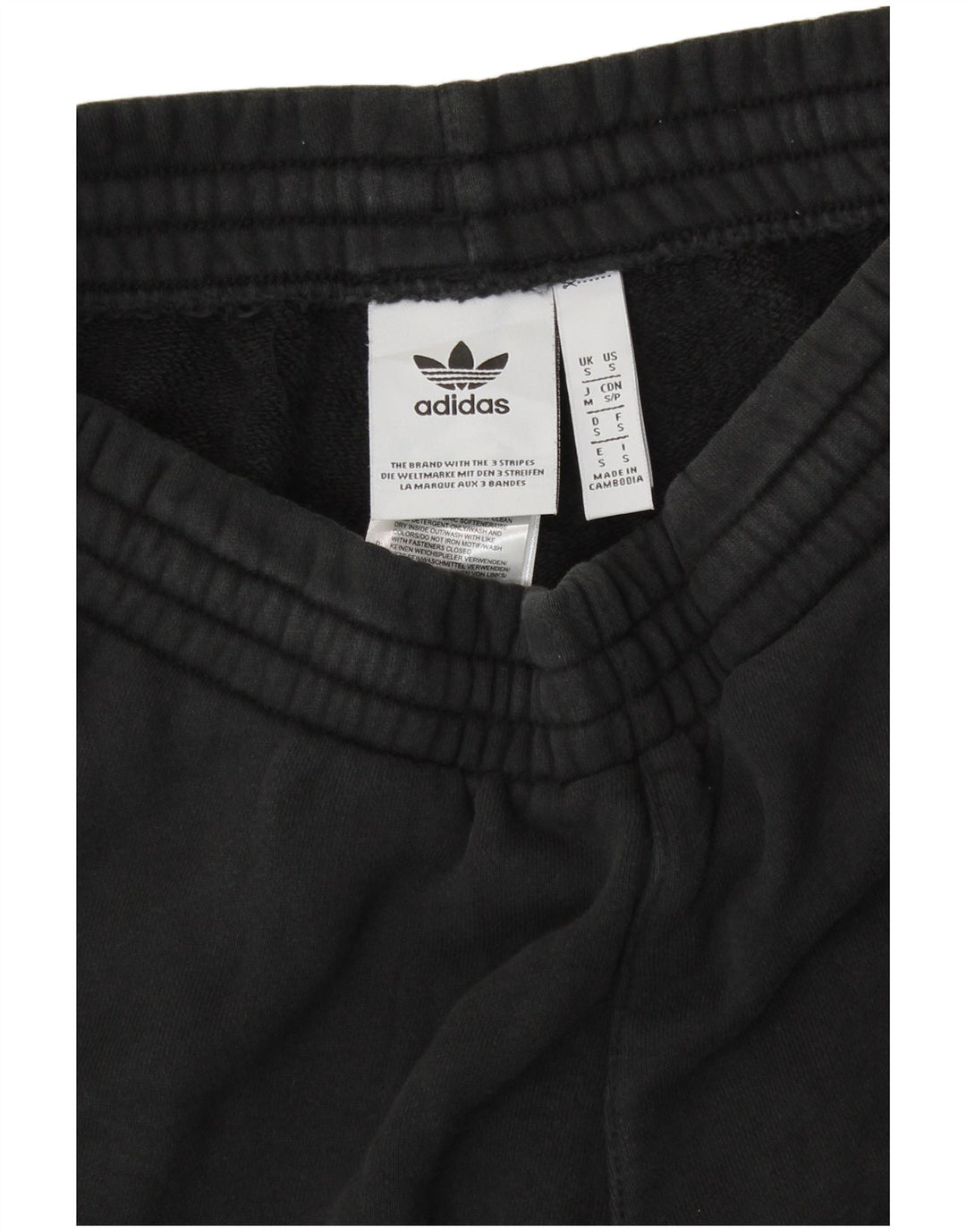 ADIDAS Womens Graphic Tracksuit Trousers Joggers UK 8 Small  Black Cotton