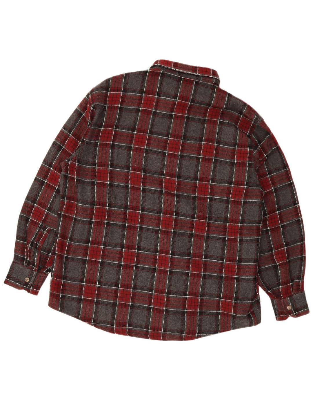 European Project Mens Flannel Shirt 2XL Grey Check Acrylic