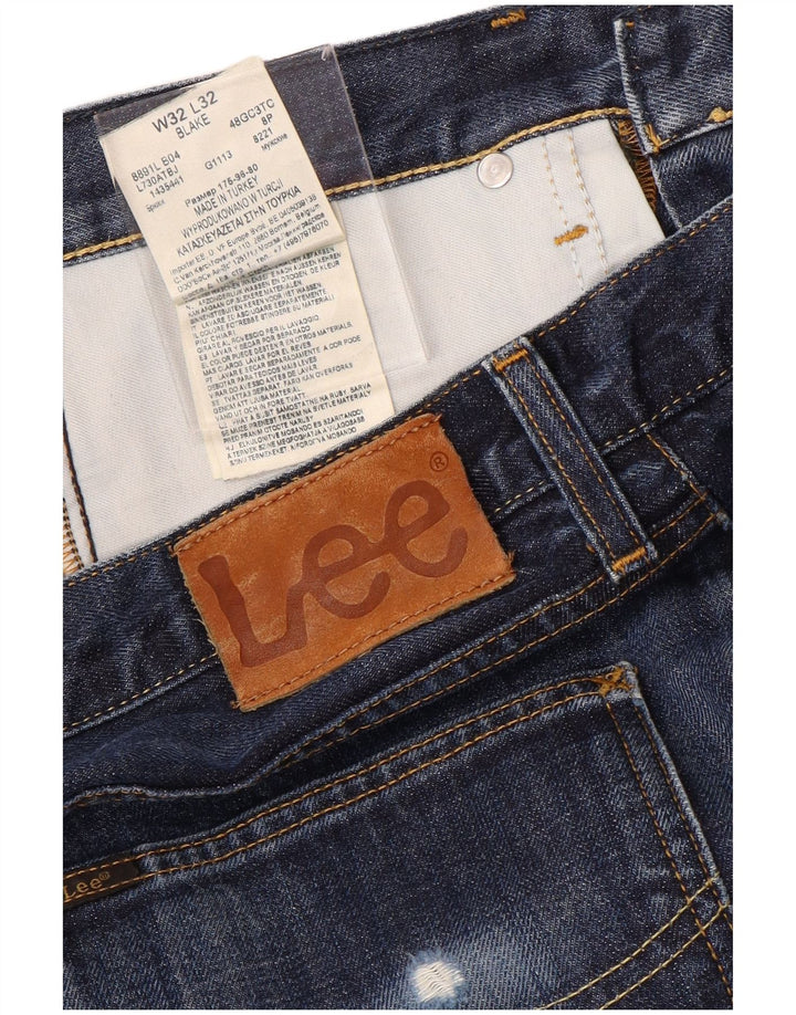 LEE Mens Blake Straight Jeans W32 L32 Blue Cotton