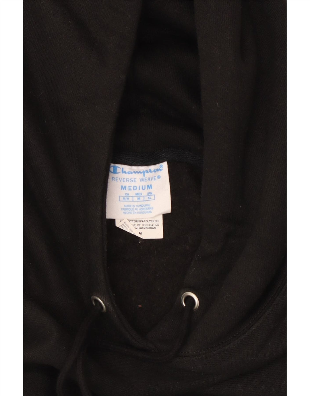 Champion Womens Hoodie Jumper UK 14 Medium Black Cotton