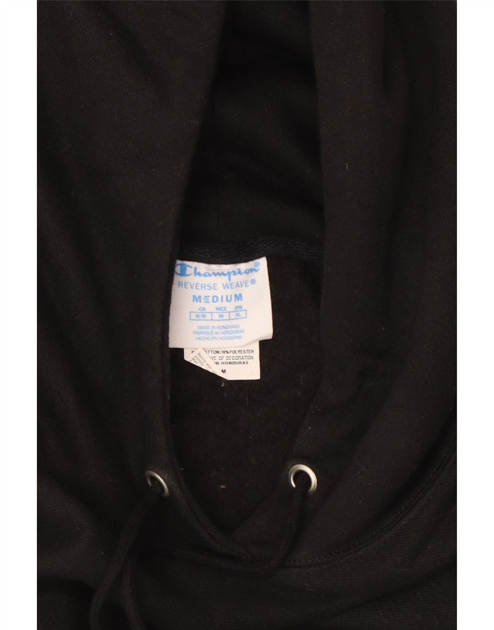 Champion Womens Hoodie Jumper UK 14 Medium Black Cotton